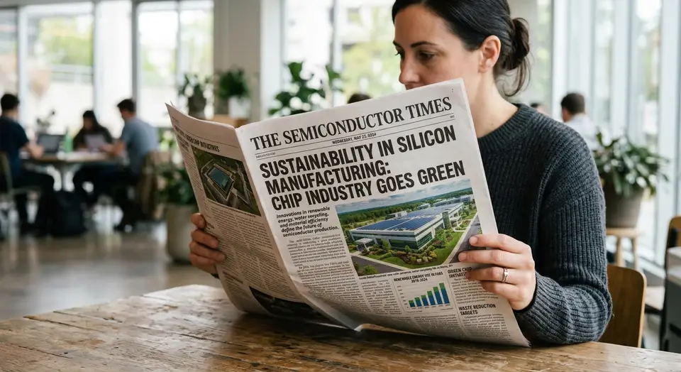 News article about sustainability in silicon manufacturing